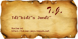 Tóbiás Jenő névjegykártya