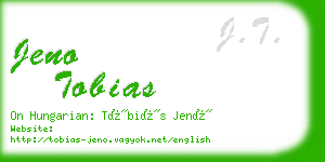 jeno tobias business card